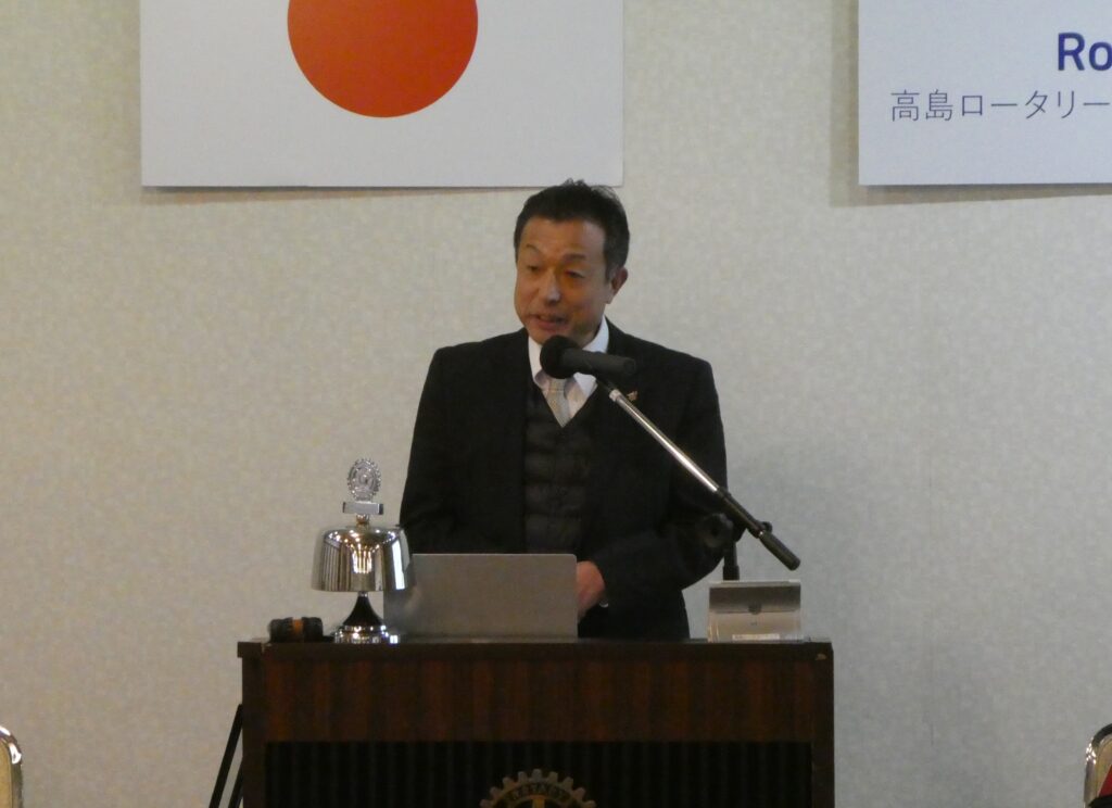 高島ロータリークラブ　例会にて講演